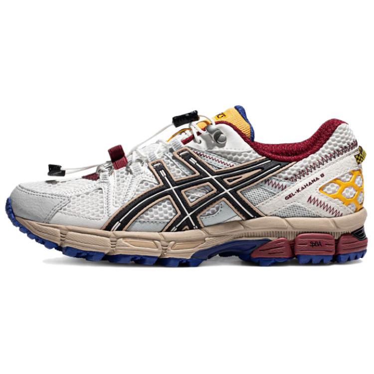 Asics Gel Kahana 8 Cushioning Slip Resistant Low Top Casual City Commute Running Shoes Women's White Black Yellow