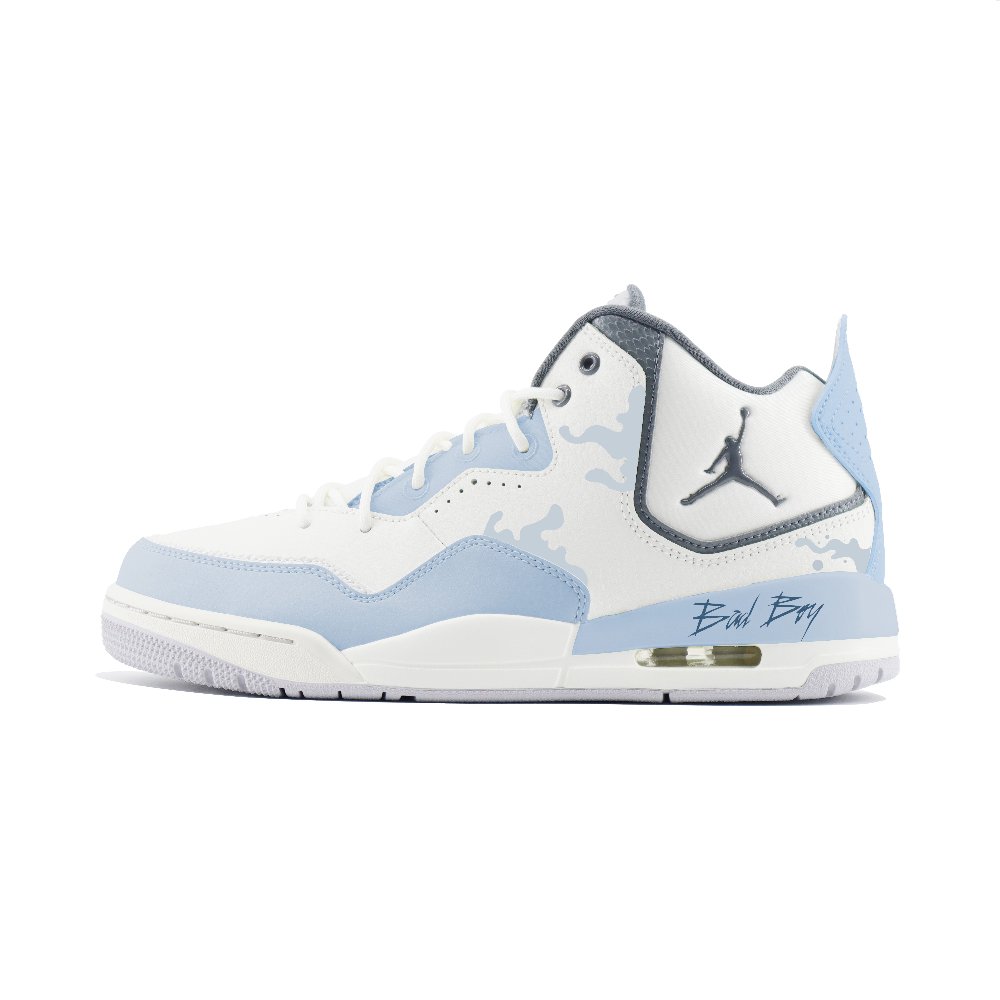Jordan Courtside 23 Chuangyi Abrasion Resistant Mid Top Vintage Basketball Shoes Men's Gray White Blue