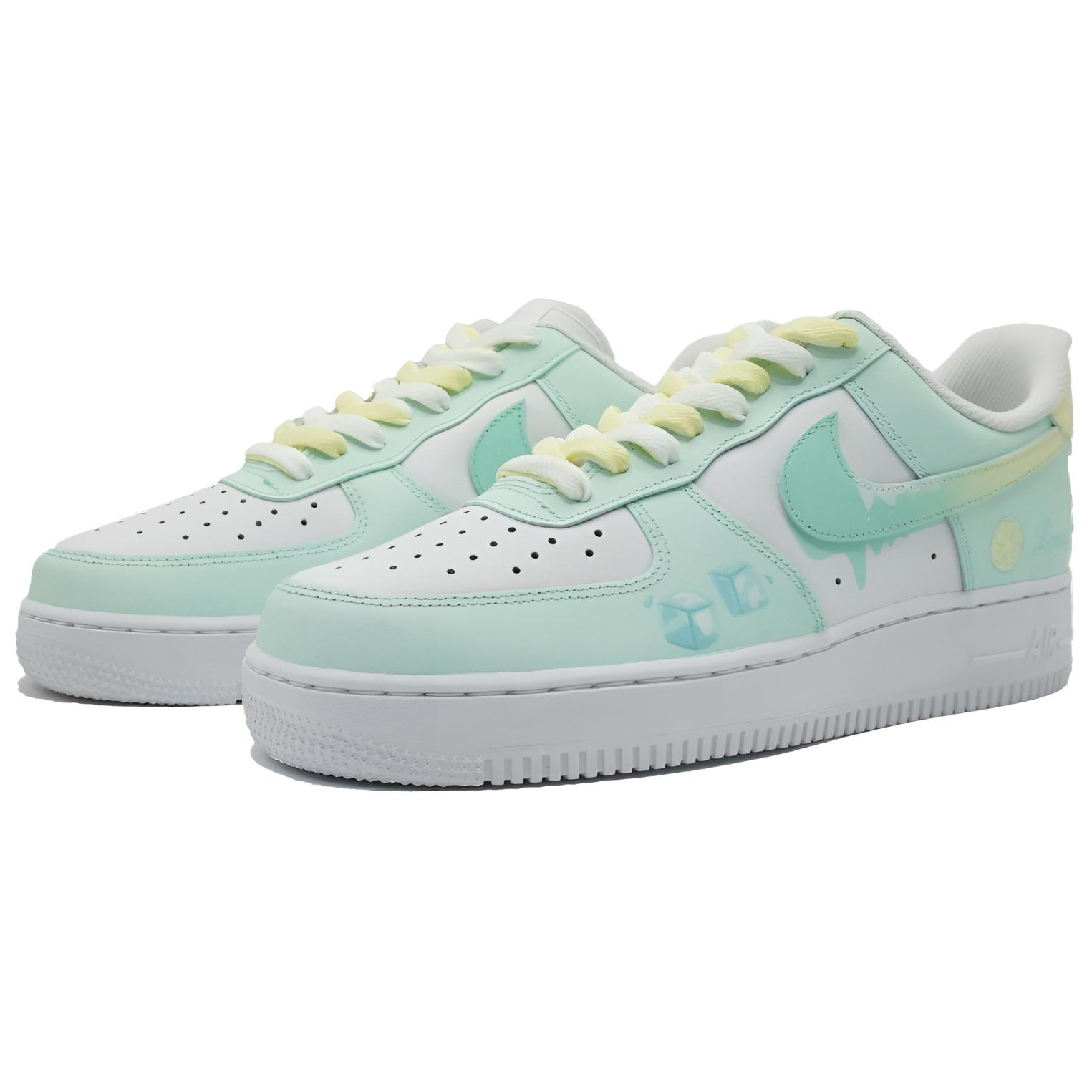 Nike Air Force 1 Abrasion Resistant Low Top Skateboard Shoes Unisex Light Cyan купить в интернет-магазине Yoocart с быстрой доставкой по России.
