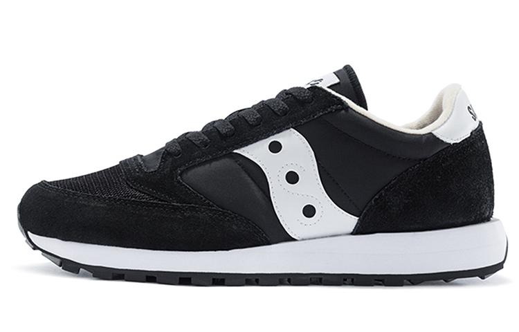 Saucony Jazz Abrasion Resistant Breathable Low Top Running Shoes Men's Black White Standard M