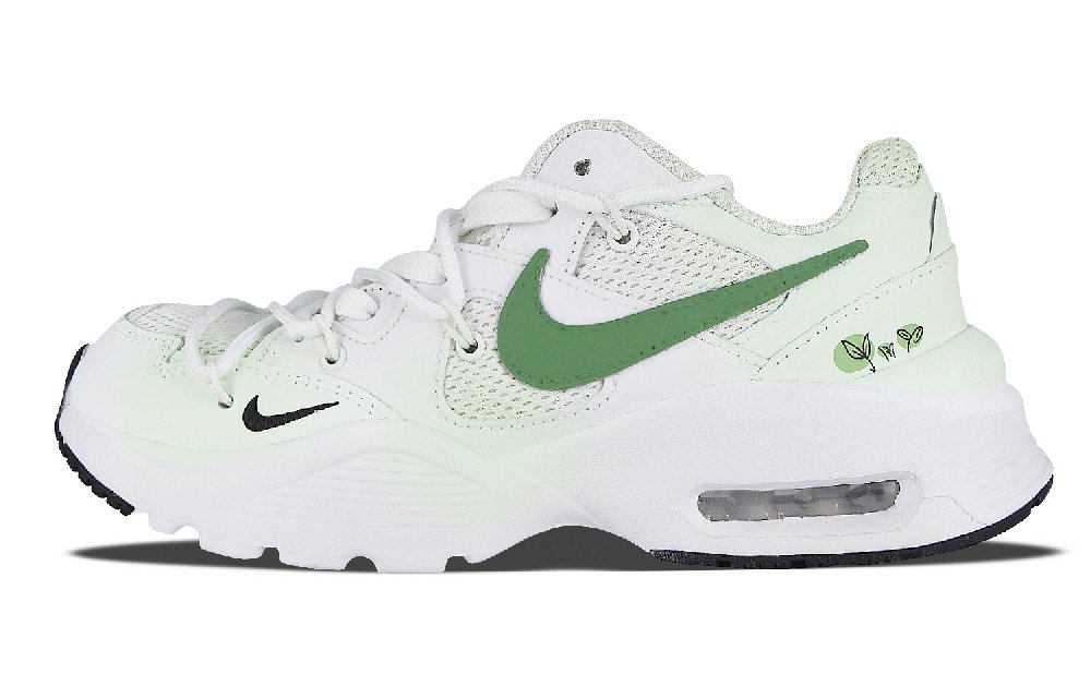 Nike Air Max Fusion Anti Slip Wear Resistant Low Top Casual Running Shoes Women's White Green