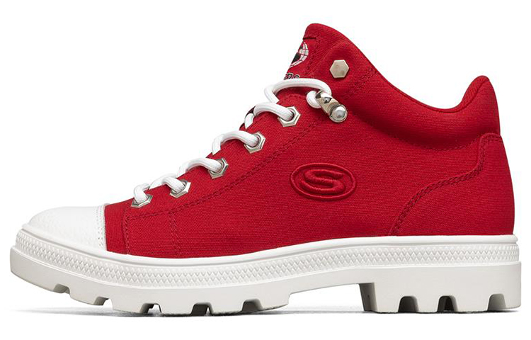 Skechers Jeremy Ville X Skechers Roadies High Top Canvas Shoes Red/White Women's