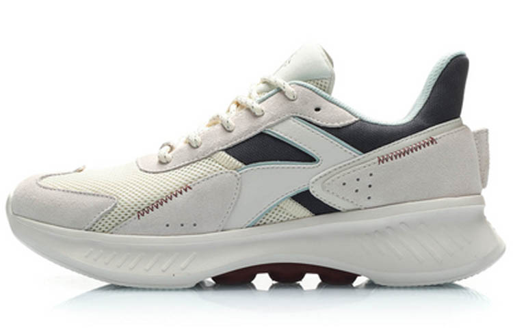 LiNing Shock Absorbers Slip Resistant Abrasion Resistant Low Top Sports Casual Shoes Men's White Black