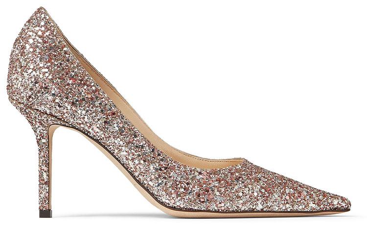 Jimmy Choo Love 85mm Glitter-detail Pumps