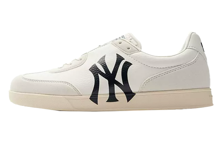 MLB Squeeze German Army Trainers Slip-Resistant Cushioning Wear-Resistant Low-Top Skateboard Shoes Unisex Ivory White