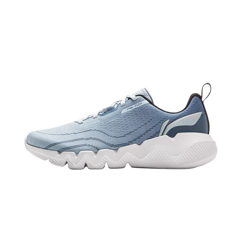 LiNing Shock Absorbers Slip Resistant Abrasion Resistant Low top Casual Running Shoes Men's Blue