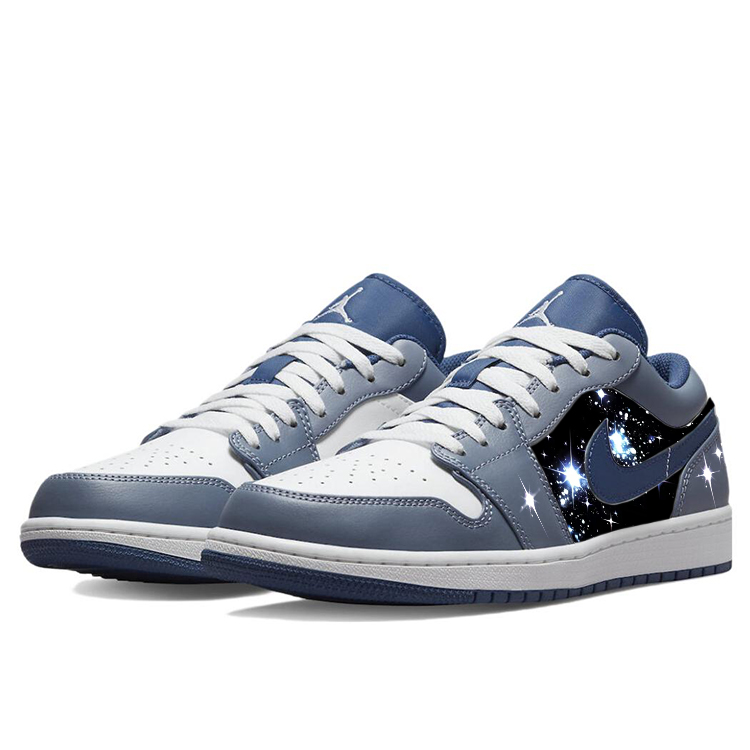 Jordan Air Jordan 1 Vintage Basketball Shoes Men's Low top Blue/White
