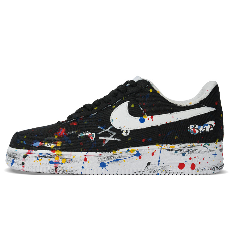 Nike Air Force 1 Abrasion-Resistant Low-Top Skateboard Shoes Women's Black