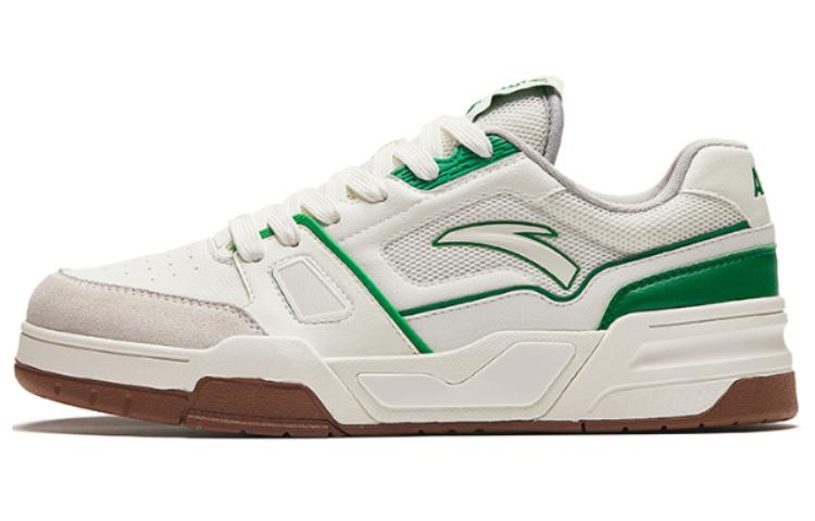 Anta Flame 5 Wear-Resistant Low-Top Skateboard Shoes Men's White Green