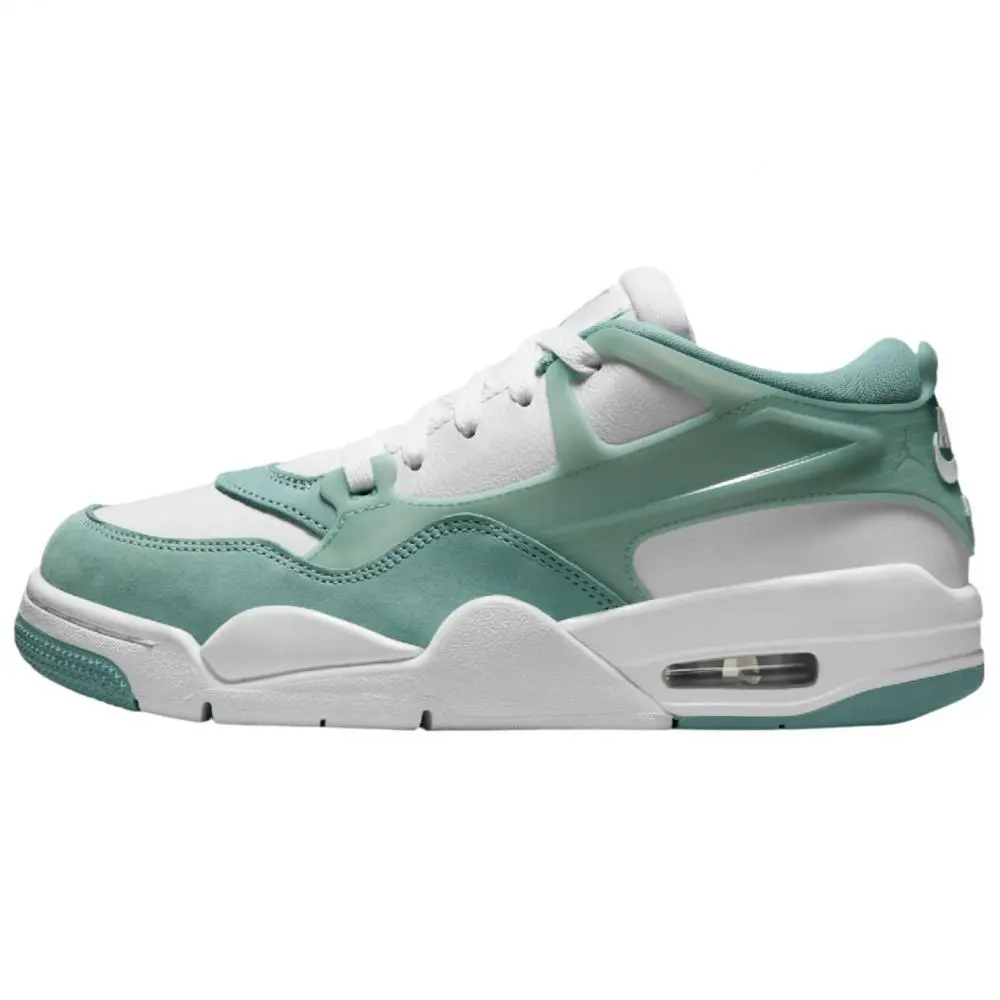 Jordan Air Jordan 4 Anti Slip Wear Resistant Low Top Vintage Basketball Shoes Women's White Green