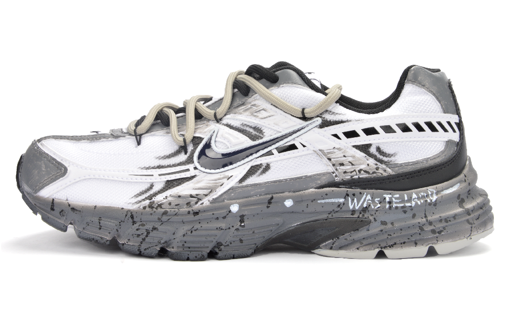 Nike Initiator Cushioning Abrasion Resistant Breathable Low Top Running Shoes Unisex White Gray