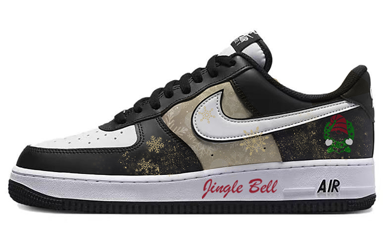 Nike Air Force 1 Low Anti-Slip Wear-Resistant Low-Top Skateboard Shoes Men's White Black