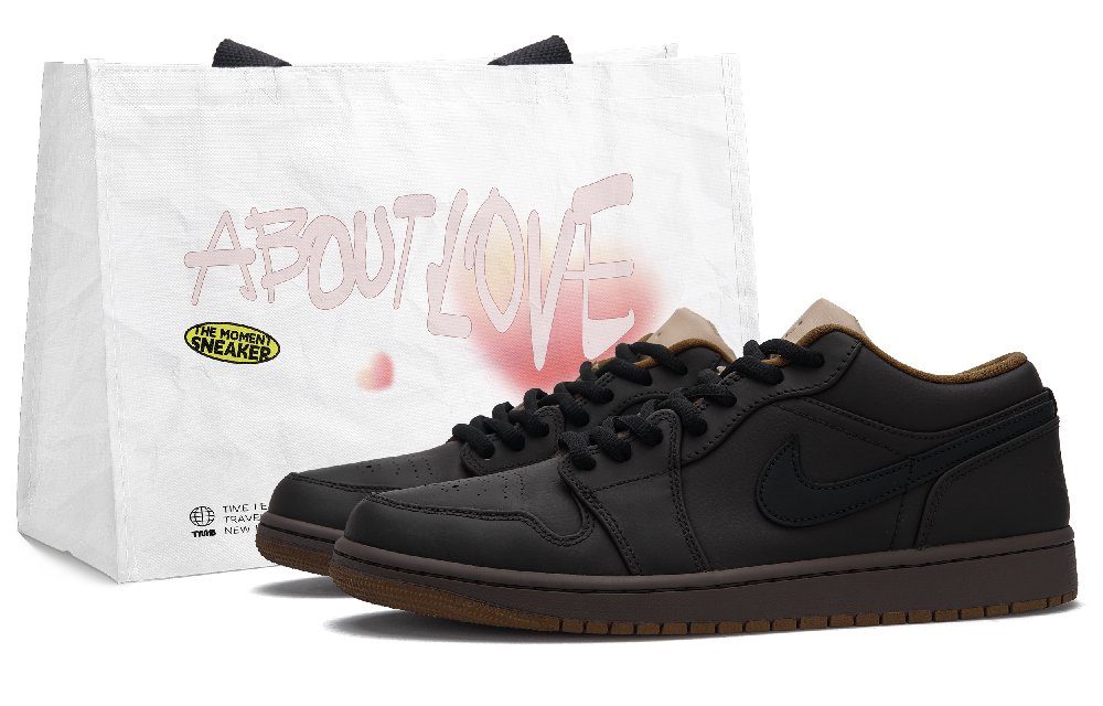 Jordan Air Jordan 1 Truffle Cocoa Low Top Vintage Basketball Shoes Men's Dark Brown