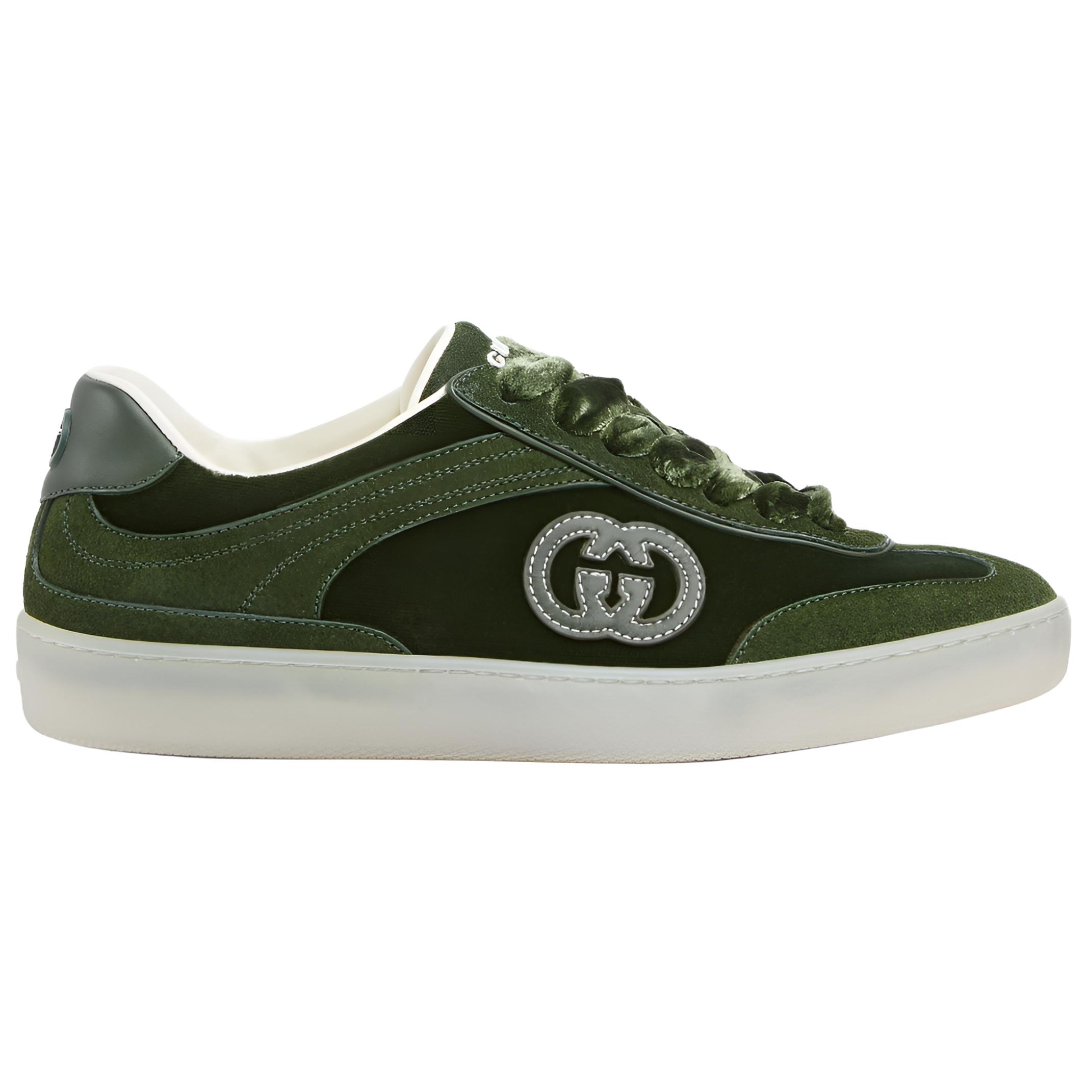 GUCCI G75 Low top Skateboard Shoes Women's Dark Green