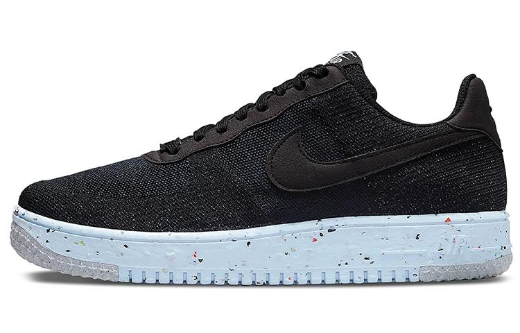 Nike Air Force 1 Low Crater Flyknit Black Chambray Blue