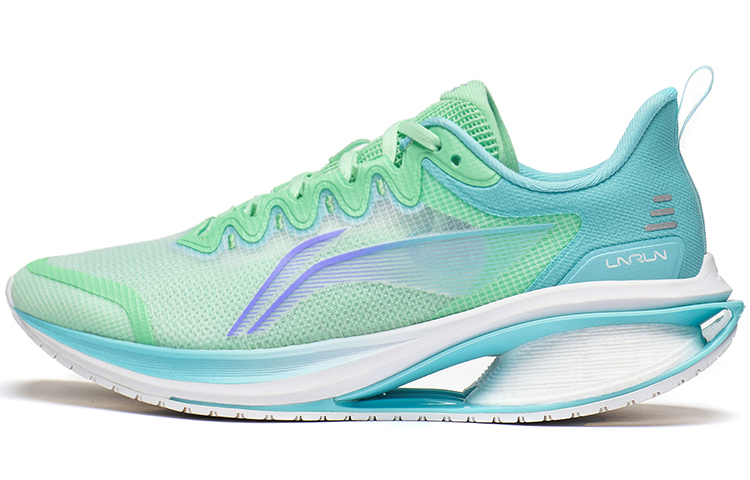 LiNing WuShi 5S 3.0 V2 Cushioned Slip Resistant Abrasion Resistant Low Top Long Distance Running Shoes Men's Green Blue