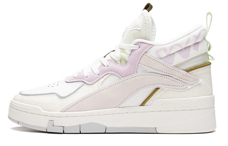 LiNing Wave Mid Mid-Top Skateboard Shoes Women's Ecru
