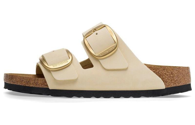 Birkenstock Arizona Big Buckle Nubuk Leather Narrow Fit 'Beige' Women's