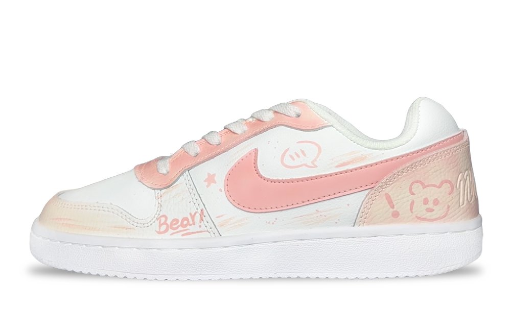 Nike EBERNON Bubble Bear Abrasion Resistant Low Top Skateboard Shoes Unisex Pink