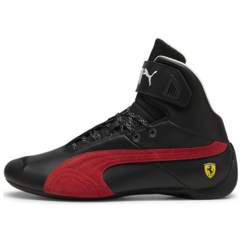 PUMA Ferrari Future Cat Anti-Slip Wear-Resistant Mid-Top Training Shoes Unisex Black Red