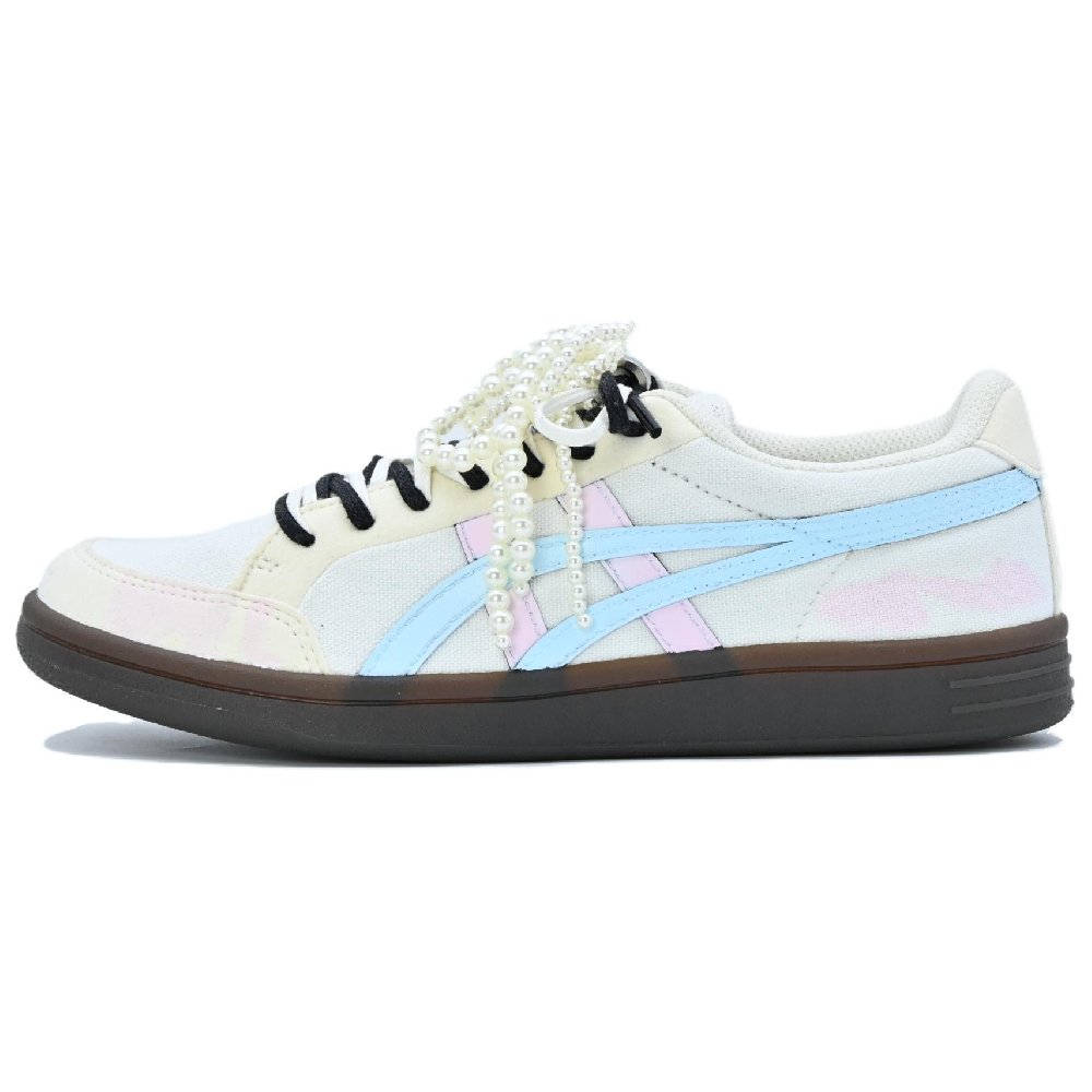 Onitsuka Tiger Advanti Angel Pearl Coverage Quick Dry Balance Lightweight Low-Top Skateboard Shoes Unisex Blue Pink