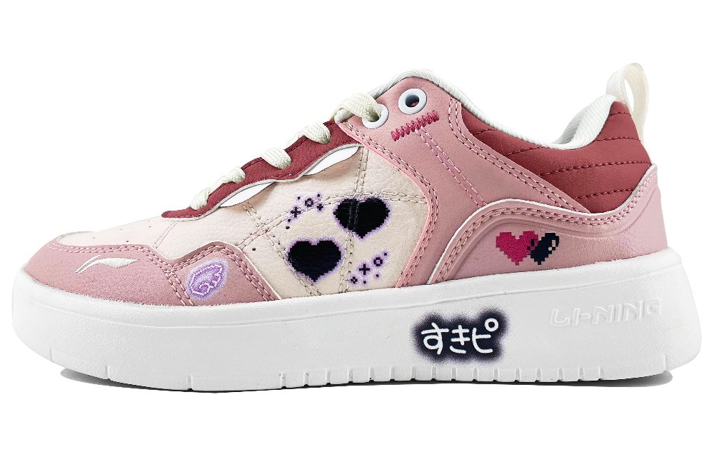 LiNing The Beginning Of The Line Anime SDS Low-Top Skateboard Shoes Women's Pink