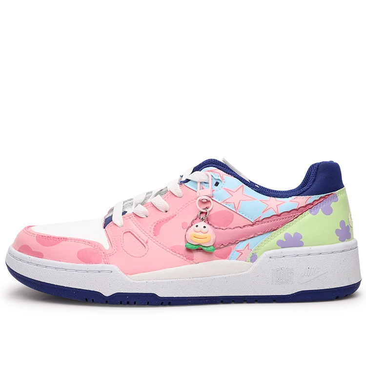 Nike Full Force Low top Skateboard Shoes Men's Yellow Pink