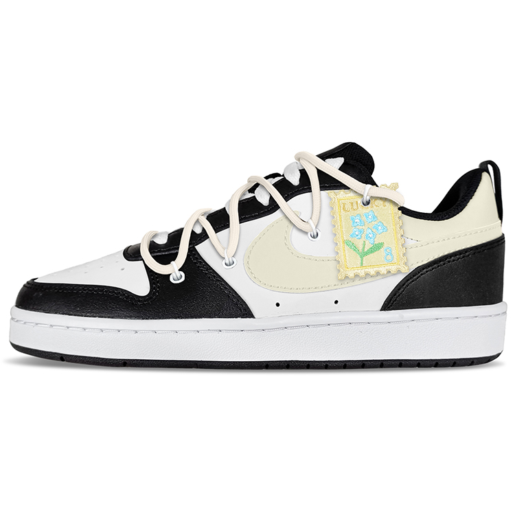 Nike Court Borough Low 2 Low top Skateboard Shoes GS Beige Black