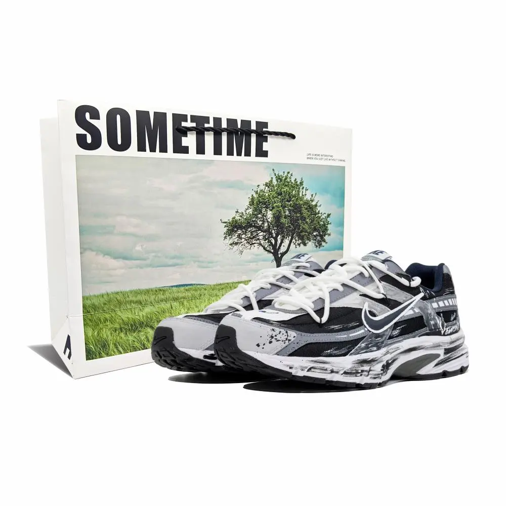 Nike Initiator Shock Absorbers Low Top Running Shoes Men's Black White