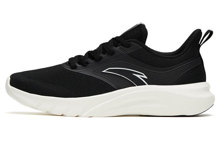 Anta Running Collection Anti Slip Wear Resistant Low Top Running Shoes Women's Black White