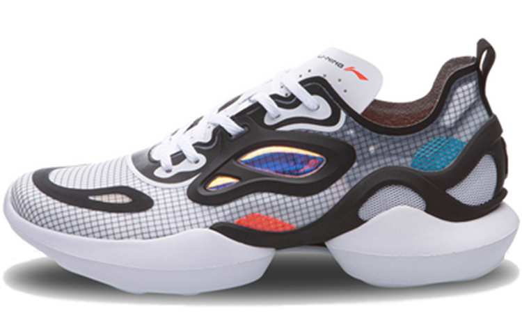 LiNing Comet Cushioned Slip-Resistant Low-Top Sports Casual Shoes Men's Black White