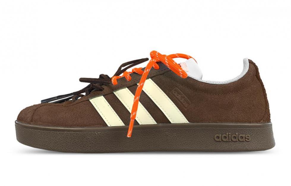 Adidas Neo VL Court 2.0 Low Top Skateboard Shoes Unisex Beige Brown