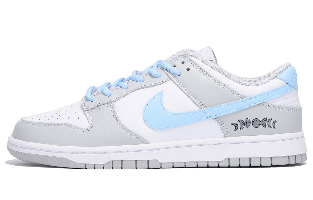 Nike Dunk Slip-Resistant Coverage Low-Top Skateboard Shoes Unisex Gray Blue