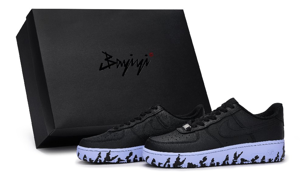 Nike Air Force 1 Skateboard Shoes Unisex Low top Black/Blue