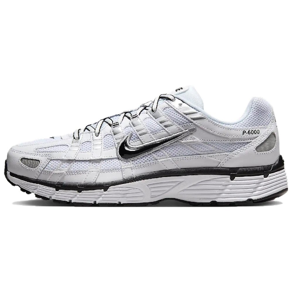 Nike P 6000 White Metallic Silver Black