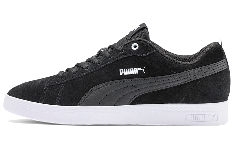 PUMA Smash V2 Sd Black/White Low Casual Board Shoes Women's