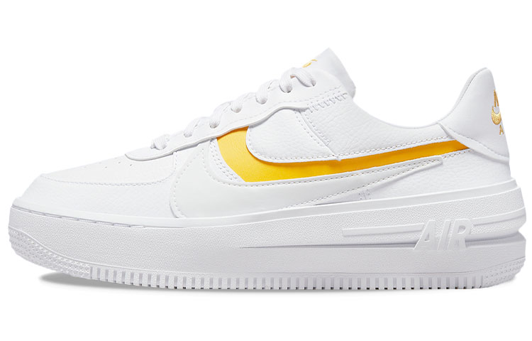 Nike Air Force 1 PLT.AF.ORM White Yellow Ochre Women's