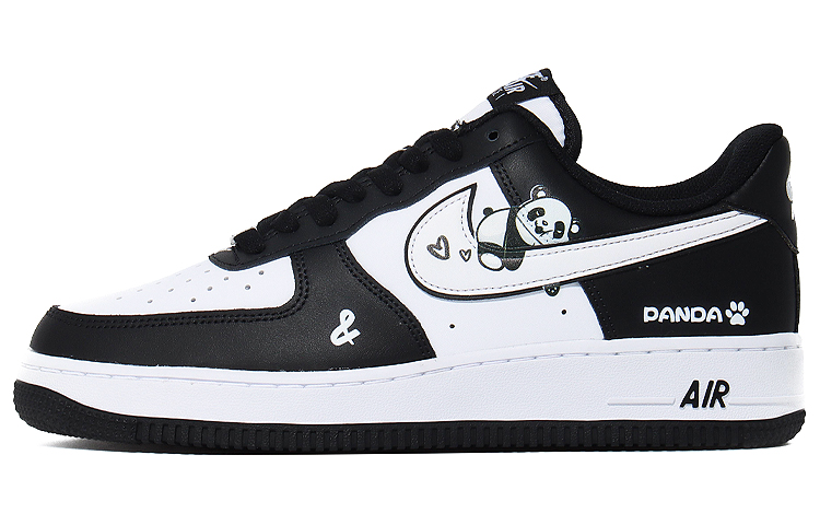 Nike Air Force 1 Low-Top Skateboard Shoes Men's White Black