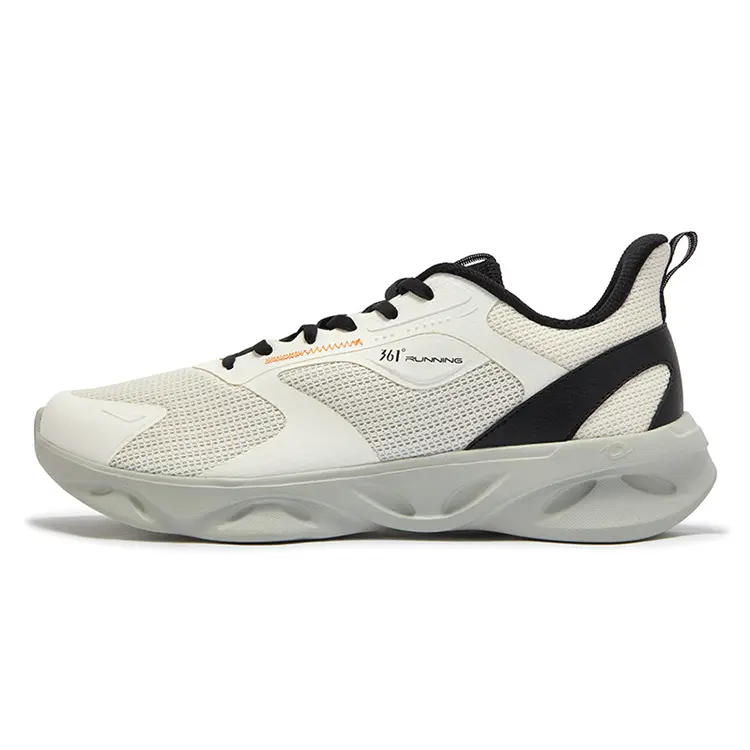 361° Anti Slip Wear Resistant Low Top Casual Running Shoes Men's White Thin Gray Green