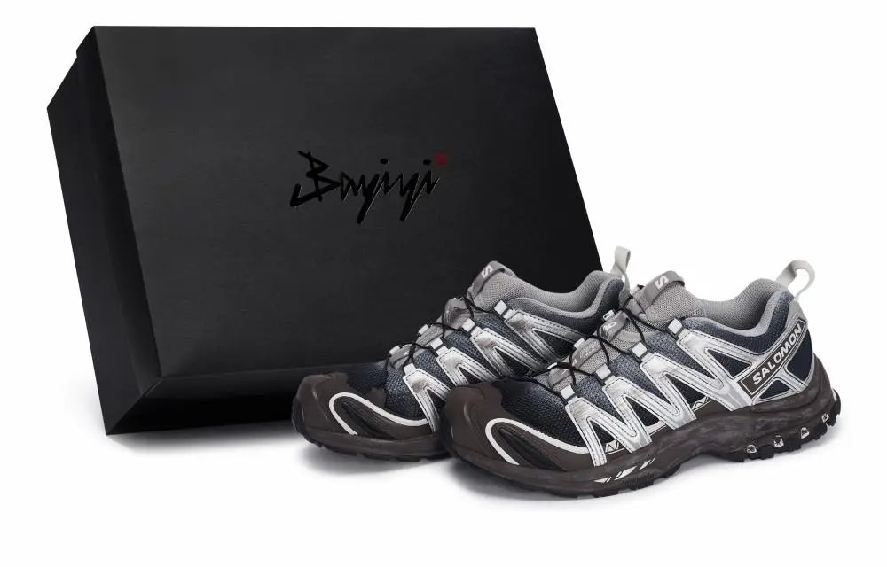 SALOMON XA PRO 3D Abrasion Resistant Low top Running Shoes Unisex Black Gray Silver Brown