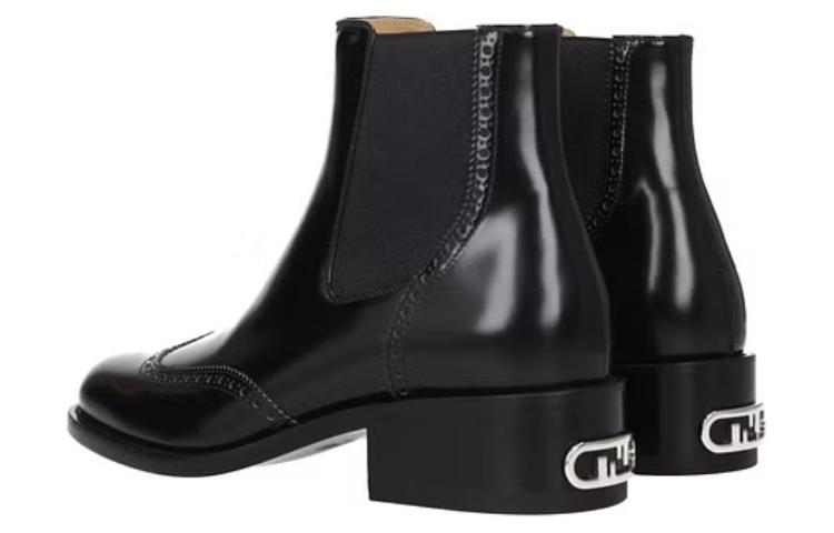 FENDI Short Chelsea Boots Men's Black