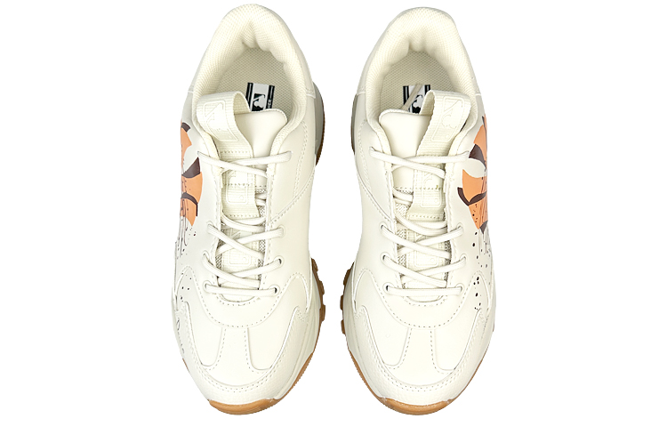 MLB Big Ball Chunky Low-Top Chunky Sneakers Unisex Beige Orange