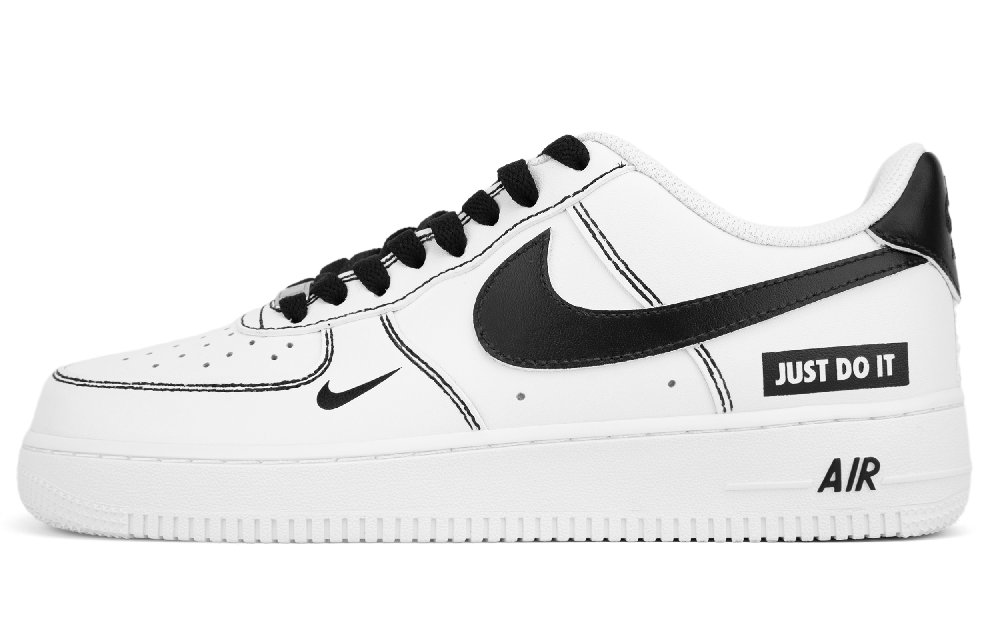 Nike Air Force 1 Low Top Skateboard Shoes Unisex, Black And White