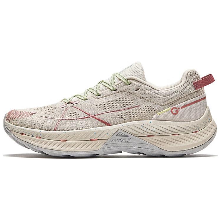 Anta Anti-Slip Wear-Resistant Low-Top Running Shoes Women's Beige Red