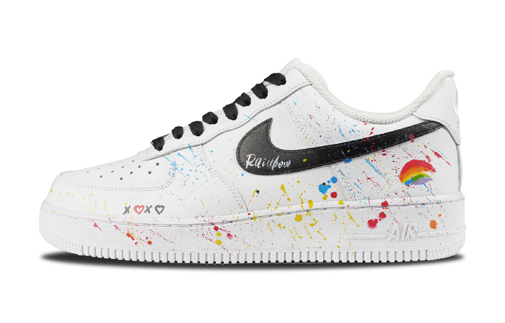 Nike Air Force 1 Lucky Day Anti Slip Wear Resistant Low Top Skateboard Shoes Unisex White