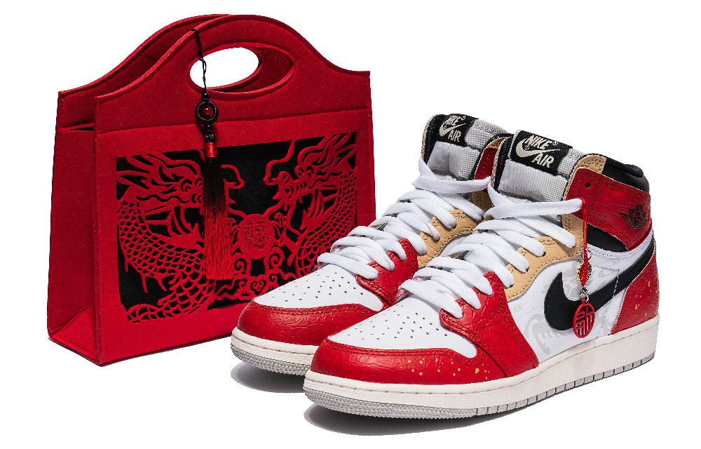 Jordan Air Jordan 1 Vintage Basketball Shoes Women's High Top White Red