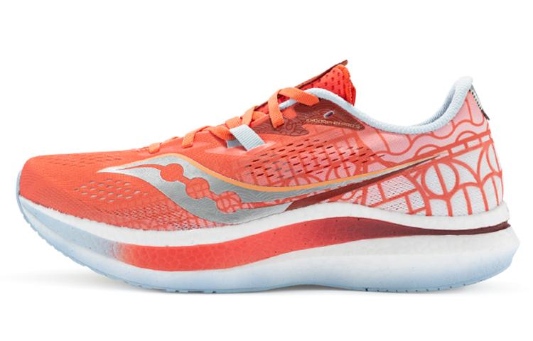 Saucony Endorphin Pro 2 Cushioned Wear-Resistant Water-Resistant Low-Top Running Shoes Unisex Coral Red Orchid