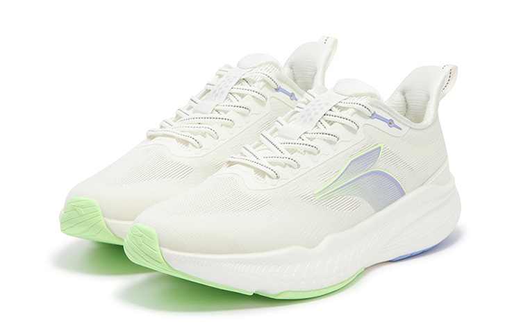 361° Semi-Marathon Cushioning Anti-Slip Wear-Resistant Breathability Low-Top Running Shoes Women's Feather White