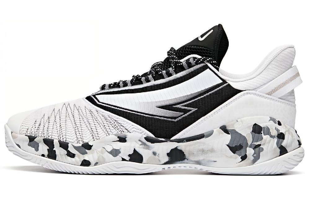 Anta Low-Top Basketball Shoes Men's Black White