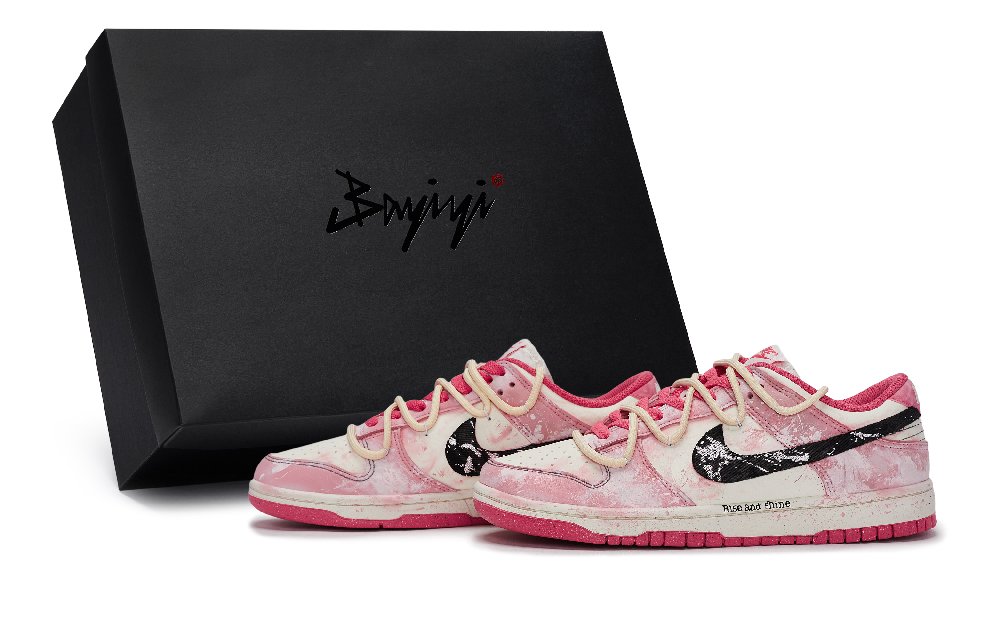 Nike Dunk 811 Manufacturing, Sparkling Life, Special Shoe Box Low Top Skateboard Shoes Women's Pink